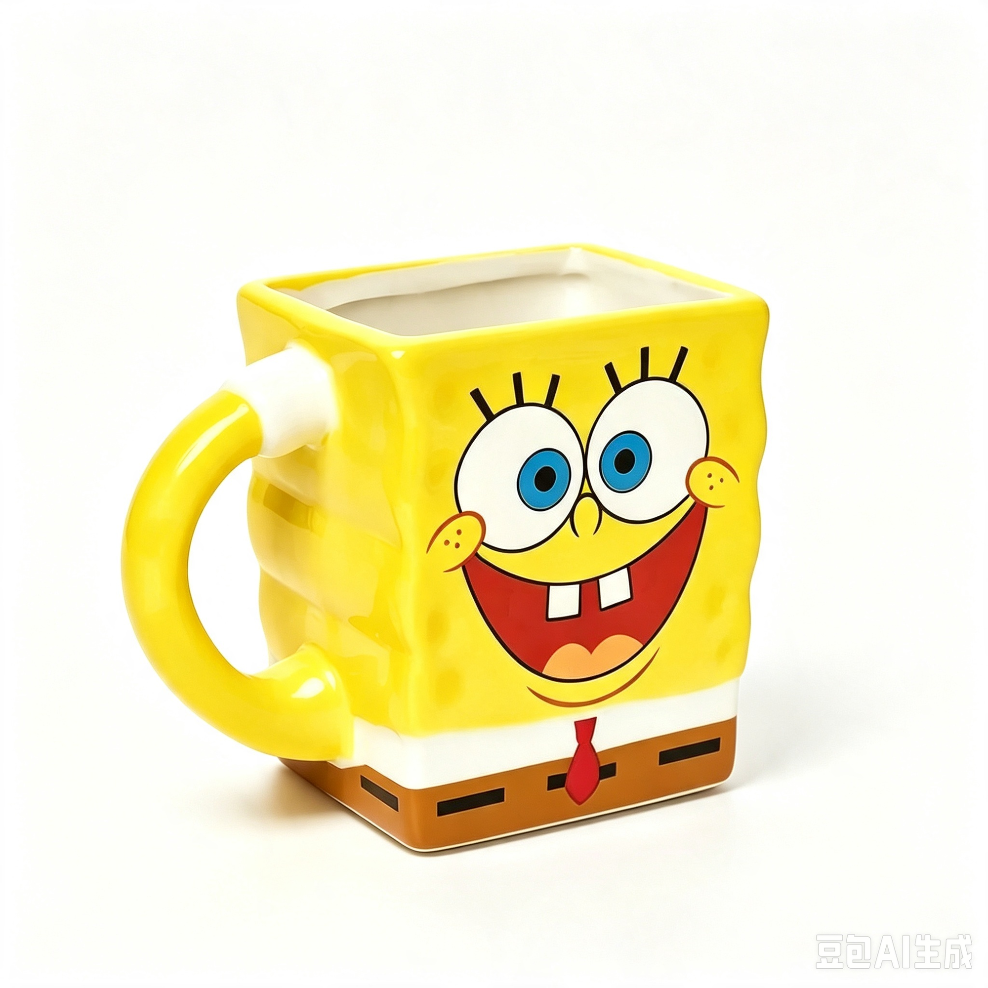 Кружка Спанч Боб керамическая, чашка Sponge Bob, желтый，400 мл