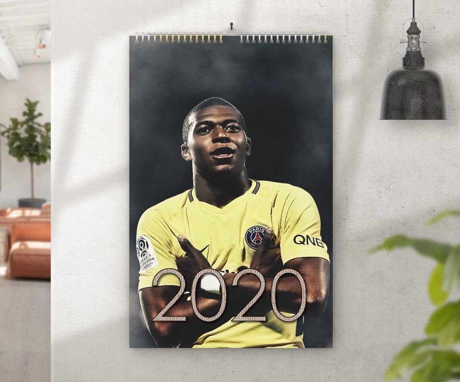 Календарь перекидной Kylian Mbappe Lottin, Килиан Мбаппе Лоттен №4, А3