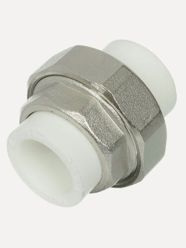 Изображение товара Разъемное соединение полипропилен РосТурПласт d20 мм, комбинированное, для горячего и холодного водоснабжения