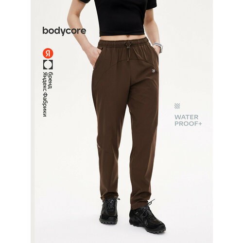 фото Брюки спортивные bodycore из быстросохнущей и водоотталкивающей ткани, размер 4xl, шоколадный