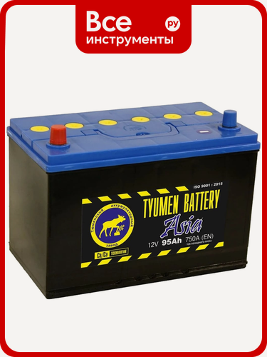 Изображение товара Аккумуляторная батарея TYUMEN BATTERY Тюмень asia 6ст -95.1 l TNSa95.1 кальциевый 12‑вольтный, прямая полярность