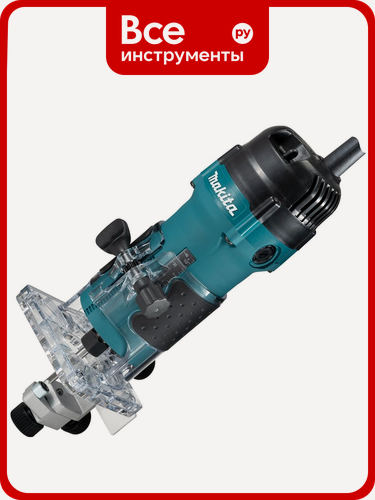 Изображение товара Кромочный фрезер Makita 530 Вт, 32000 об\мин, цанга 6 мм, плавный пуск, антирестарт,1.5 кг, кор. 3711, Функция