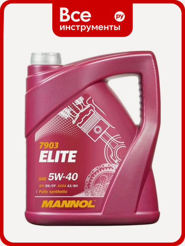 Изображение товара Синтетическое моторное масло MANNOL ELITE 5W40 5 л 79035, турбонаддувом