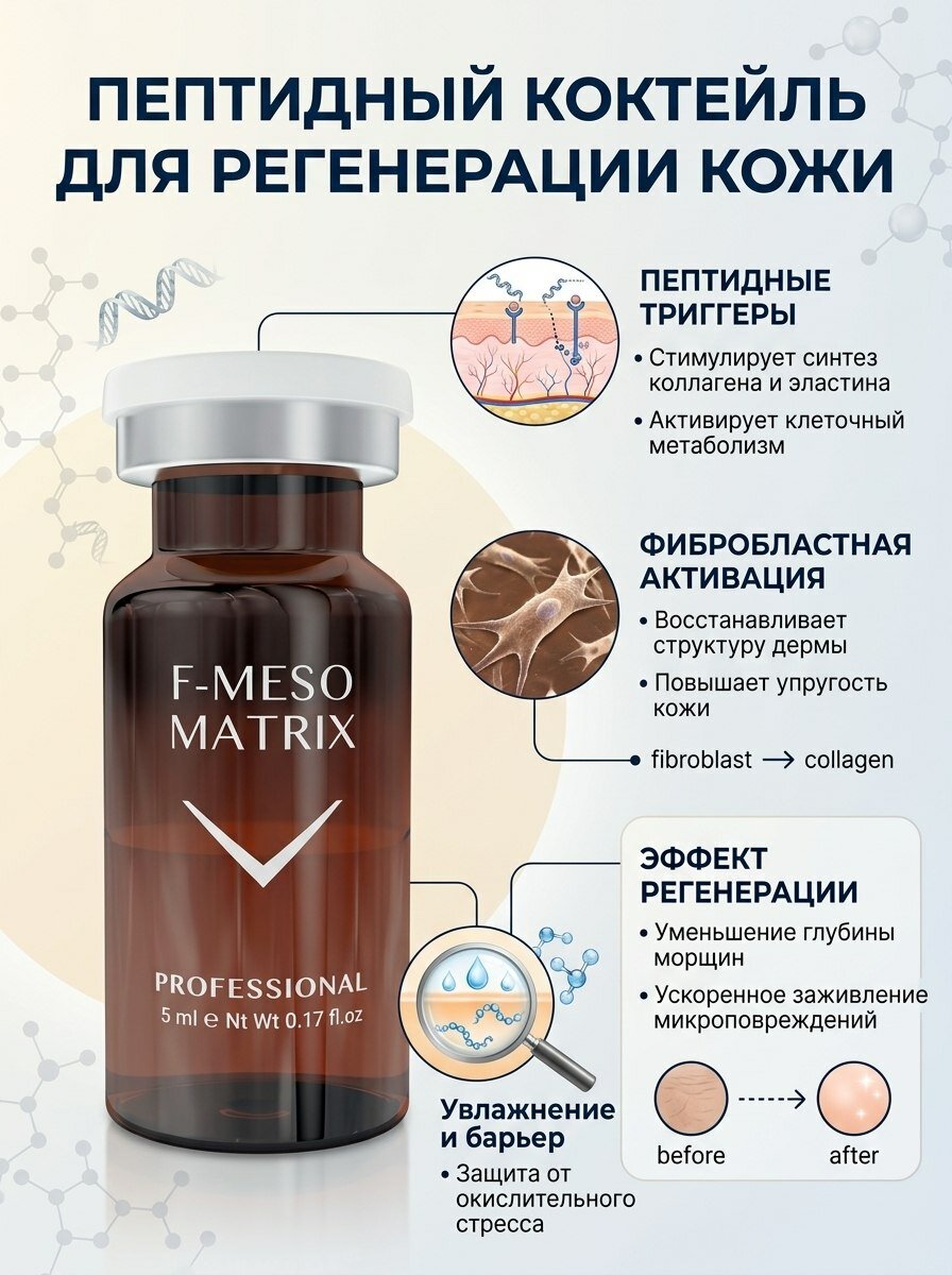Fusion Mesotherapy F-MESOMATRIX коктейль от растяжек, рубцов и шрамов, 5 мл