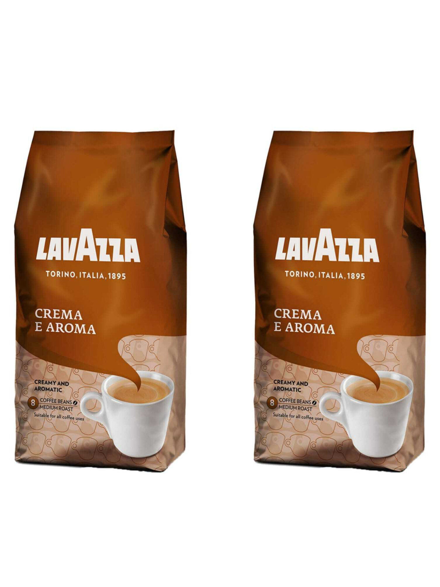 Кофе в зернах Lavazza Crema e Aroma, 1 кг, 2 шт