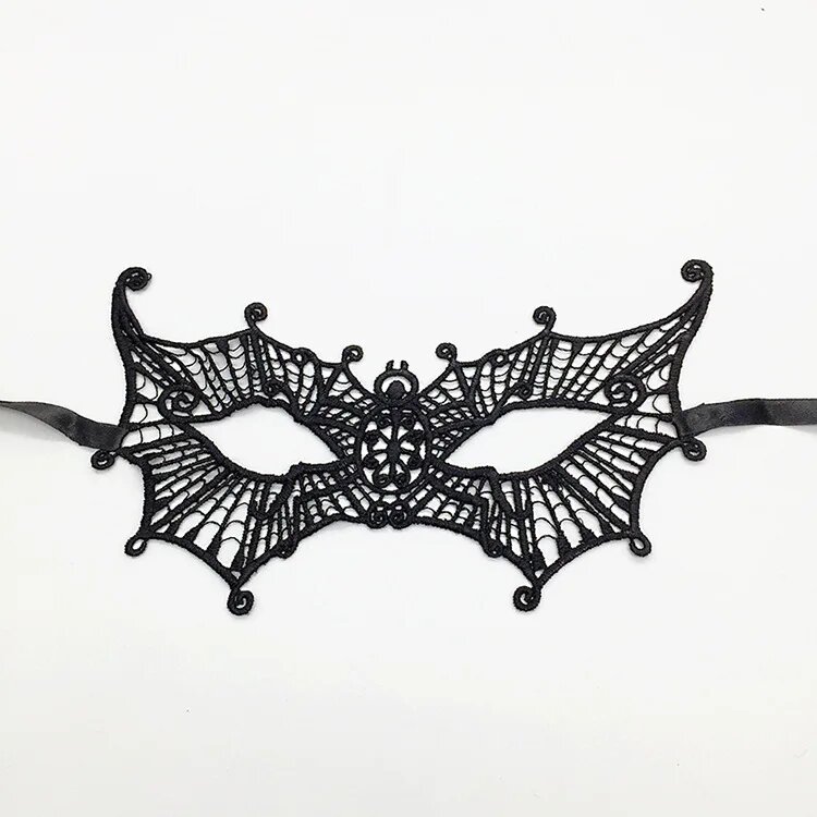 Кружевная маска ZPDH черная Little spider