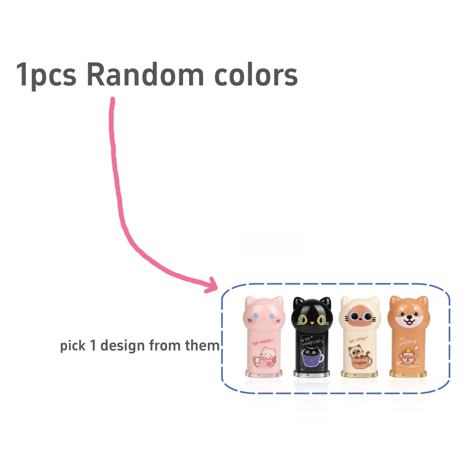 VALIOSOPA Мини точилка для карандашей с котом 1pcs for random