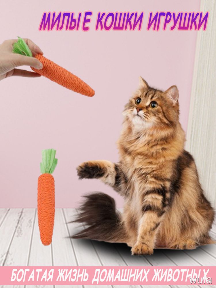 Шуршащая морковка для котят