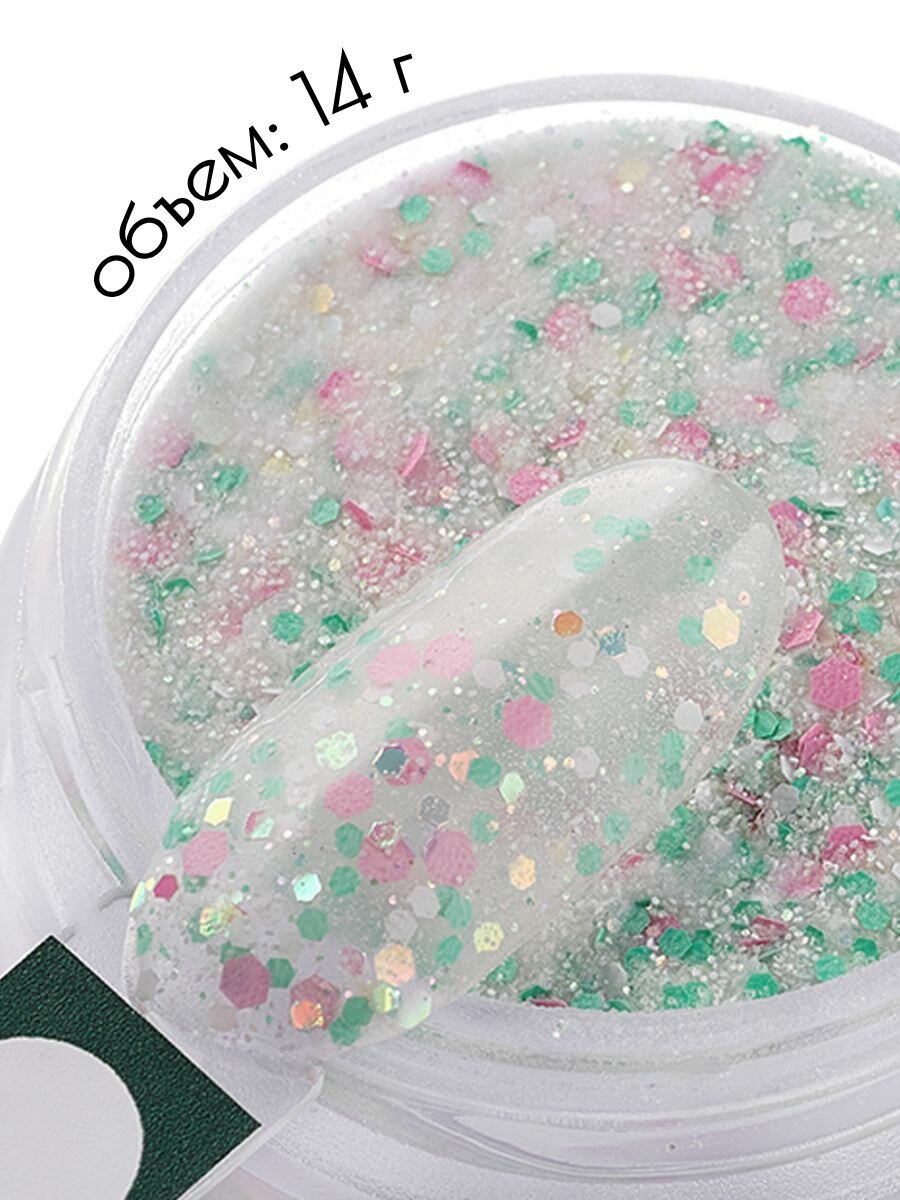 UNIDIP #027 Светится в темноте / Дип-пудра для покрытия ногтей без УФ 14 г