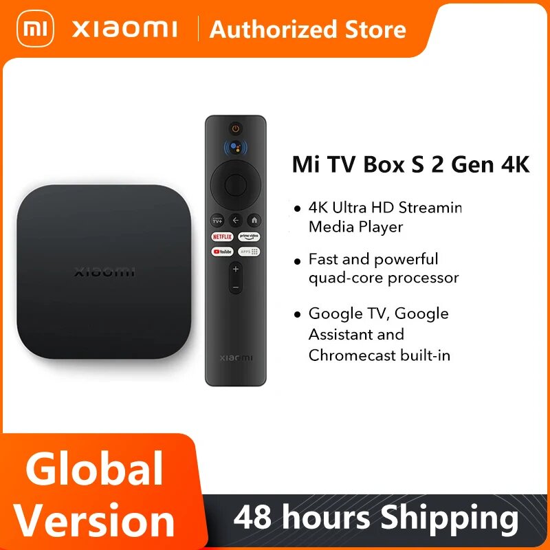 Картинки Глобальная версия Xiaomi Mi TV Box S 2-го поколения 4K Ultra HD BT5.2 2 ГБ 8 ГБ ТВ Dolby Vision HDR10+ Google Assistant Smart TV Box Player