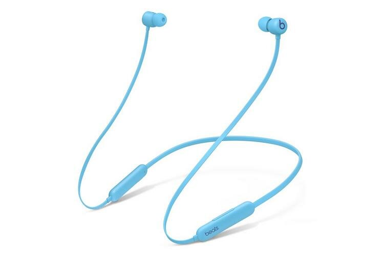 Наушники-вкладыши беспроводные Beats Fle Neck Mounted с микрофоном, cold flame blue, конфигурация: Ч