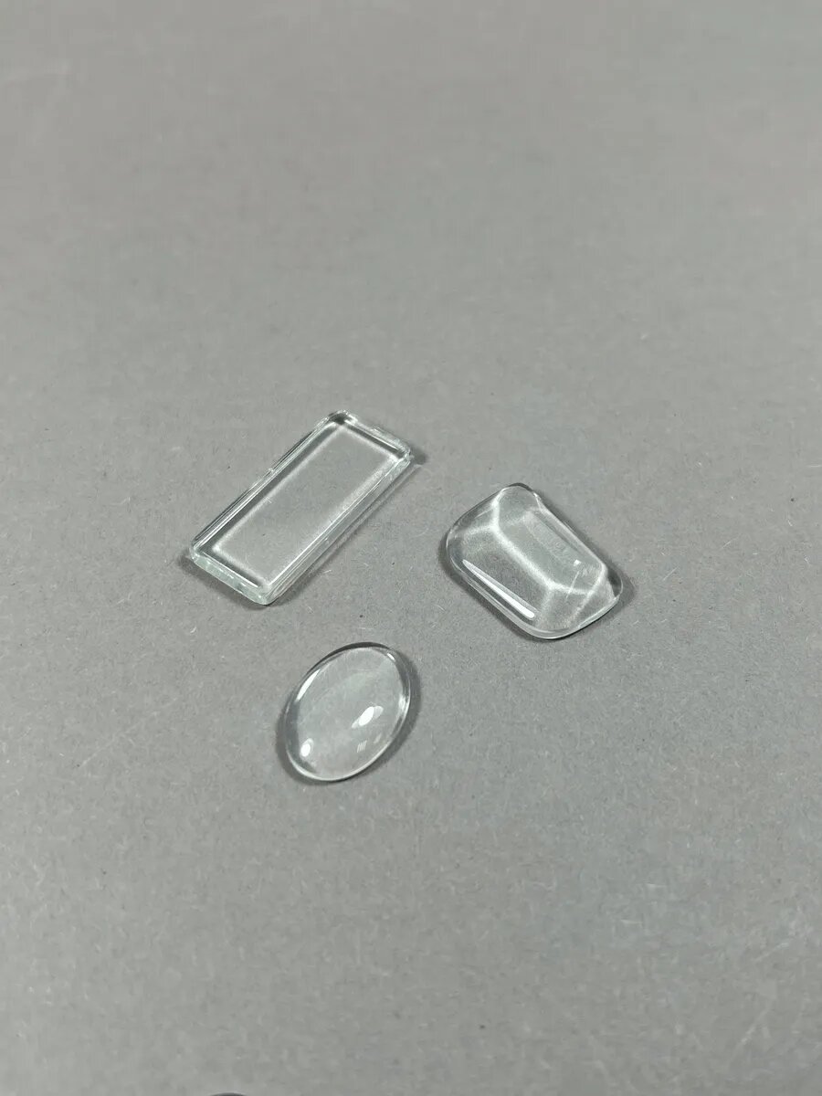 Кабошоны прозрачные (овал, прямоугольник, льдинка)