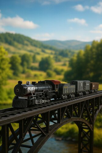 Изображение товара Железные дороги Fenfa Детская железная дорога Fenfa с паром, свет, звук - 1613D