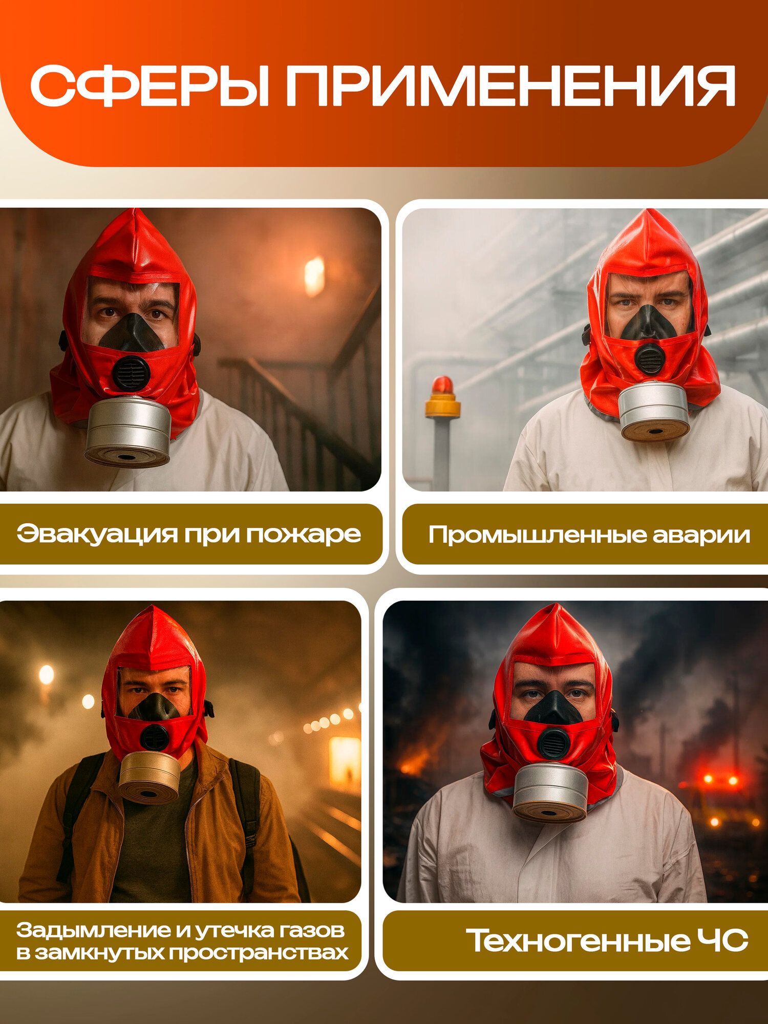 Универсальный фильтрующий самоспасатель ZEVS 30Е зевс 30Е — фото 1