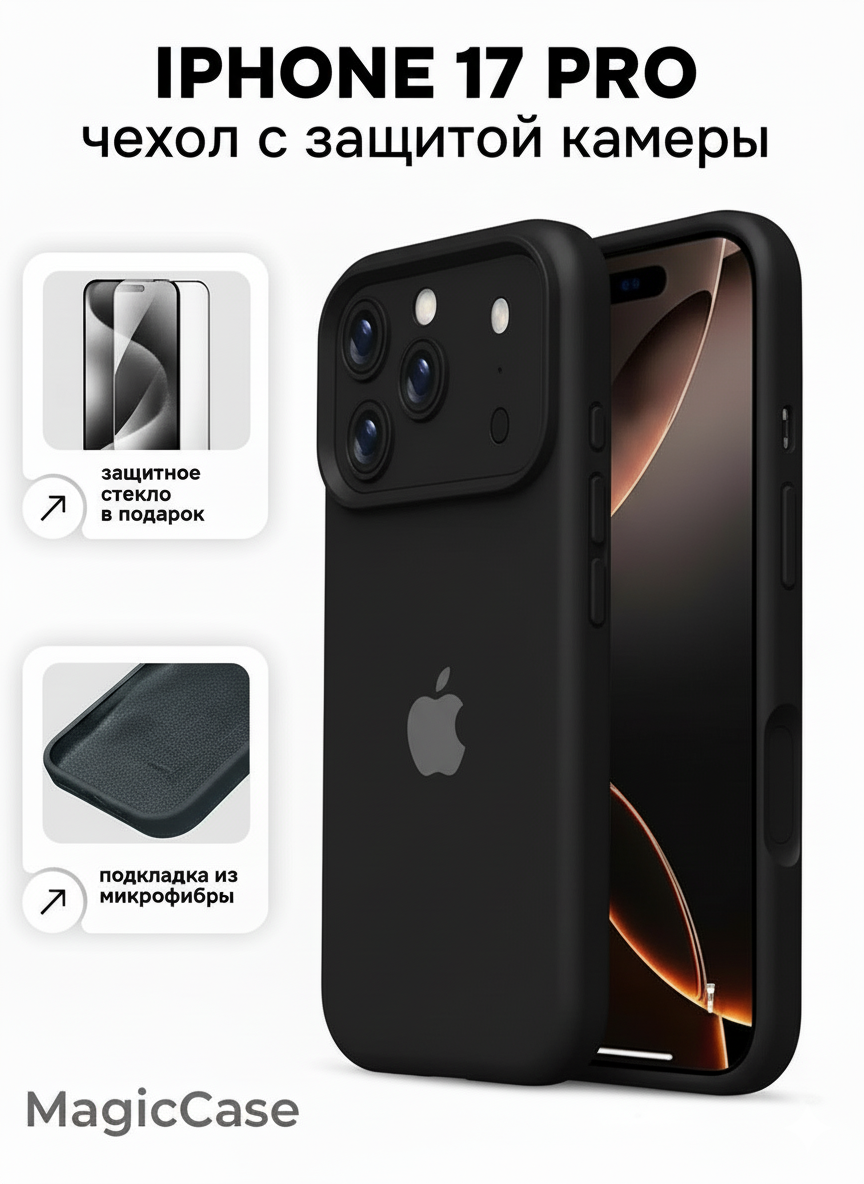 Чехол для iPhone 17 Pro Max, чехол iPhone 17 Pro Max, силиконовый чехол айфон 17 про макс