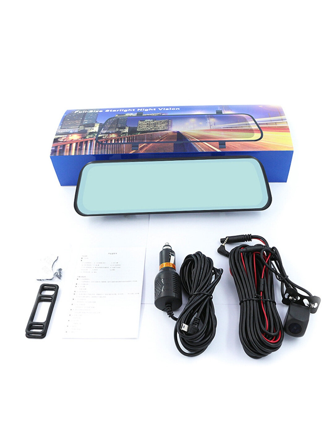 Автомобильный видеорегистратор-зеркало, с камерой заднего вида Full HD