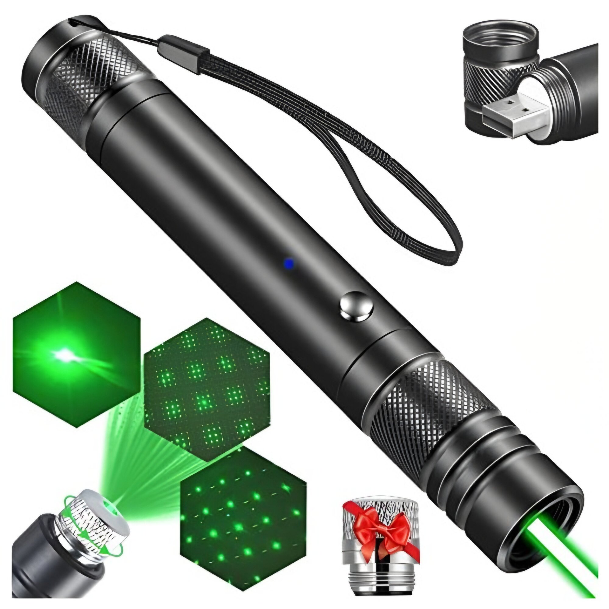 Лазерная указка "Lazer 303" для презентаций, с зеленым лучом