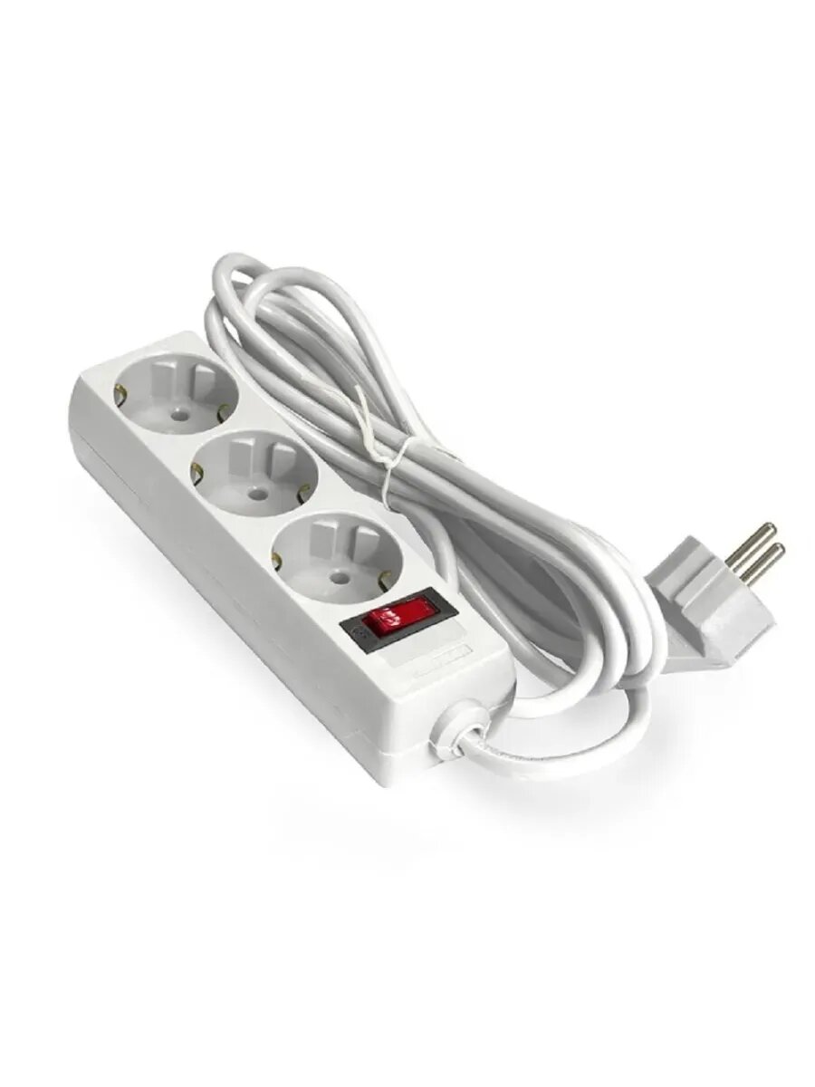Сетевой фильтр SP-3-3W 3 розетки 3 м белый евровилка