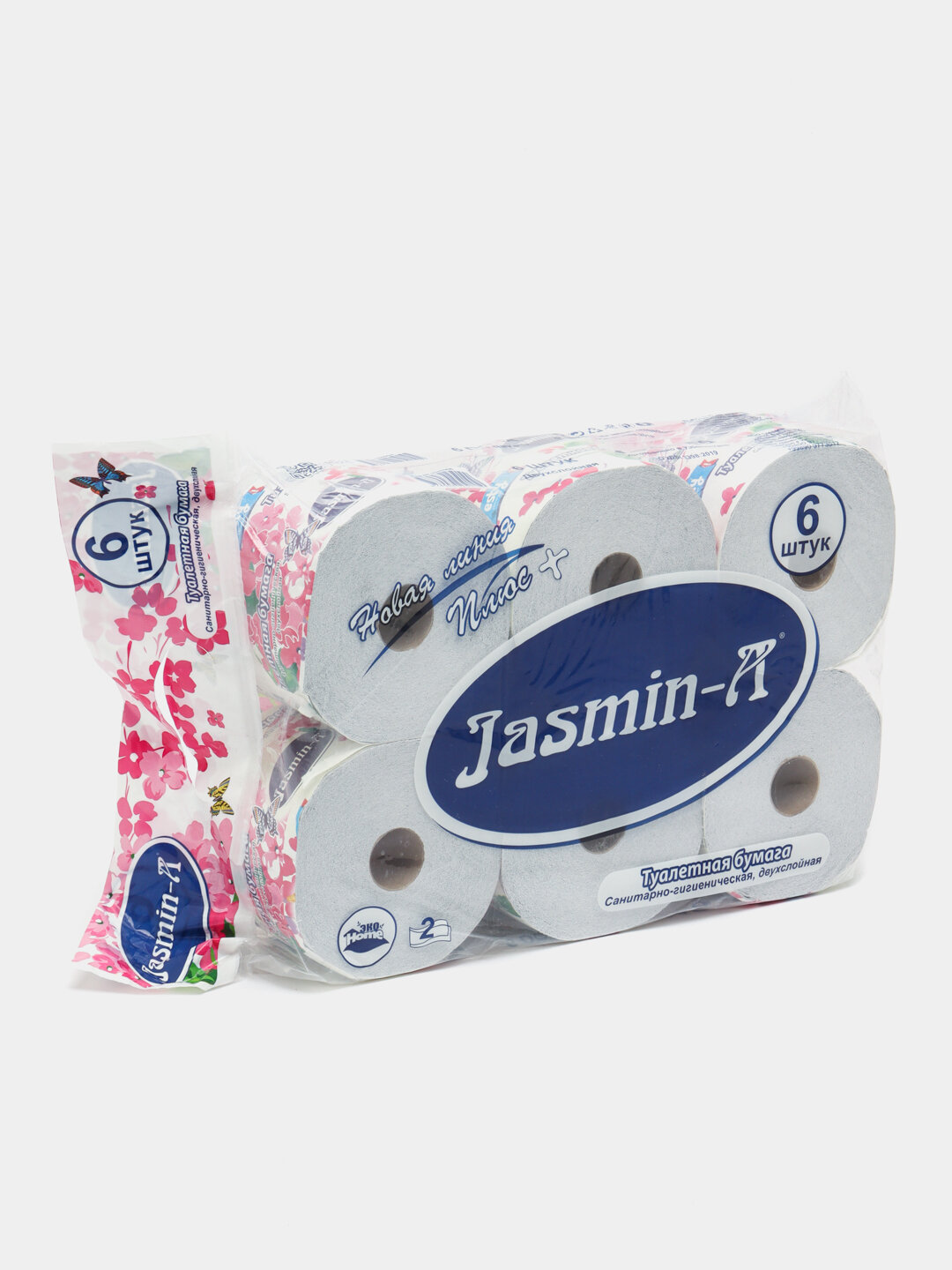 Туалетная бумага Jasmin-A, 6 шт двухслойная высококачественная