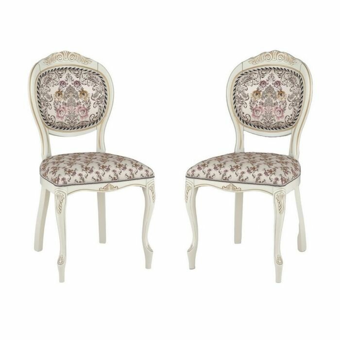 Комплект из 2-х стульев С16 (тон 308 слоновая кость/патина золото)