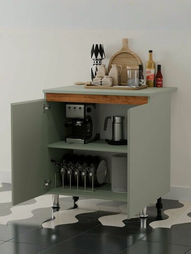 Изображение товара Кухонный модуль напольный, 80х45х83, Малага, 2 двери, зеленый, Dipriz