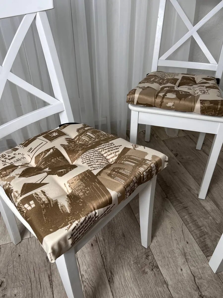 Подушка на стул на липучках