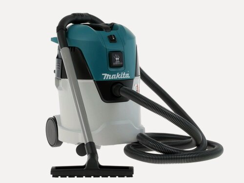 Изображение товара Строительный пылесос Makita VC2512L для сухой и влажной уборки, 1000 Вт, бак 25 л, шланг 3.5 м, 210 мбар, синий