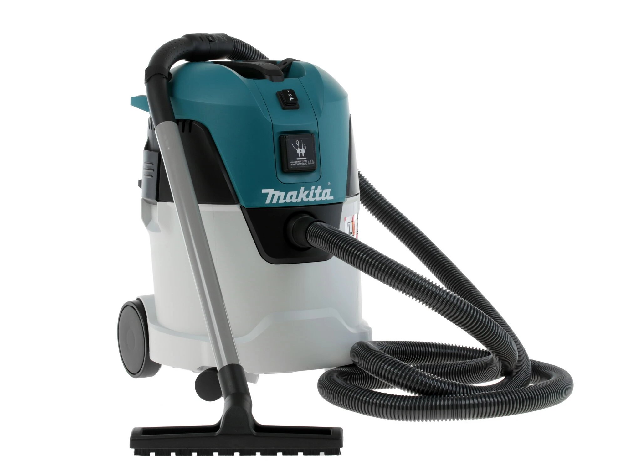 Строительный пылесос Makita VC2512L для сухой и влажной уборки, 1000 Вт, бак 25 л, шланг 3.5 м, 210 мбар, синий