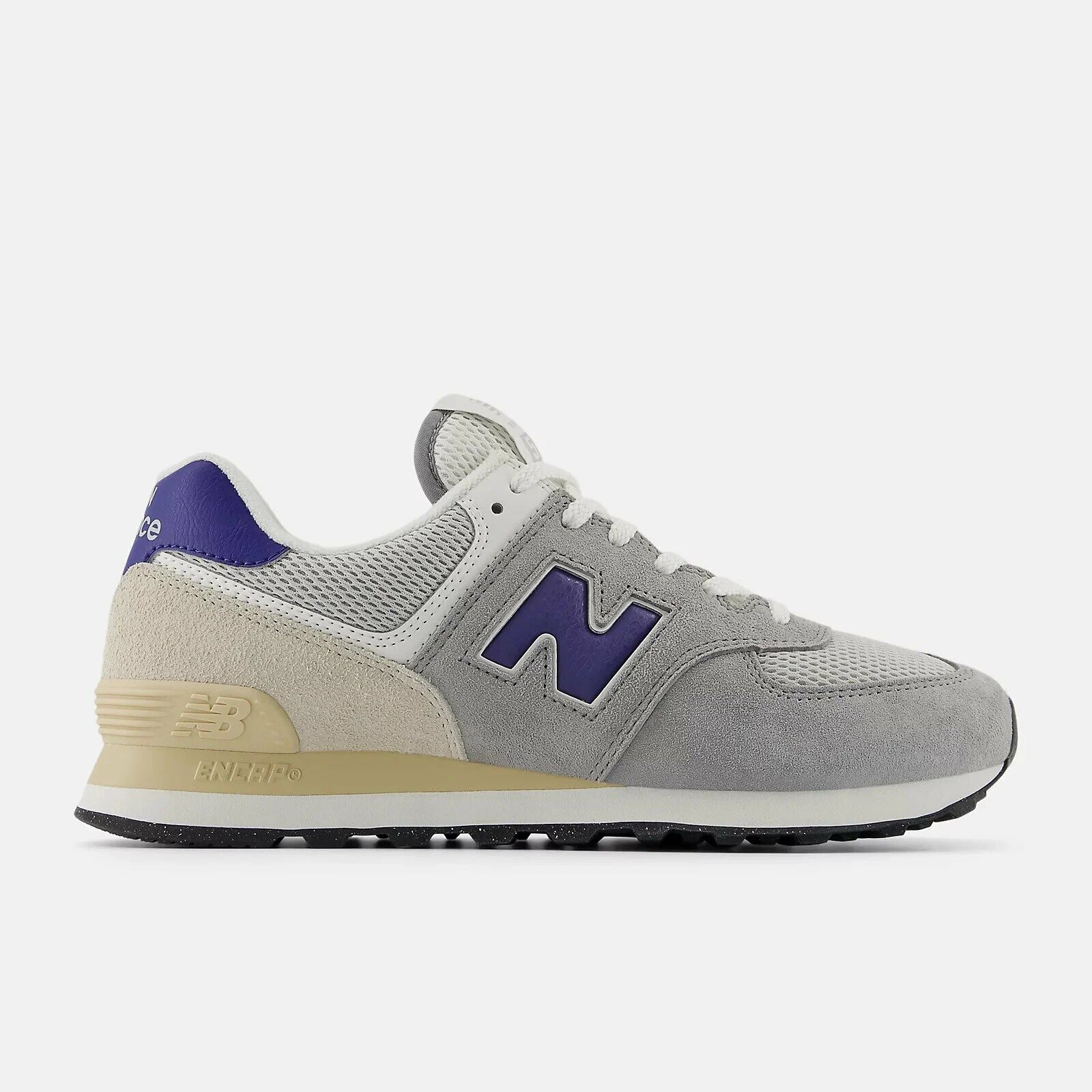 Кроссовки New Balance 574, размер 11 US, серый/бежевый/темно-синий