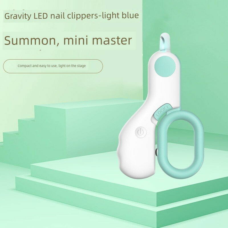 Когтеточки Gravity LED-MINI для мелких собак, светло-голубой антипробковый дизайн, переносной аксессуар для ухода