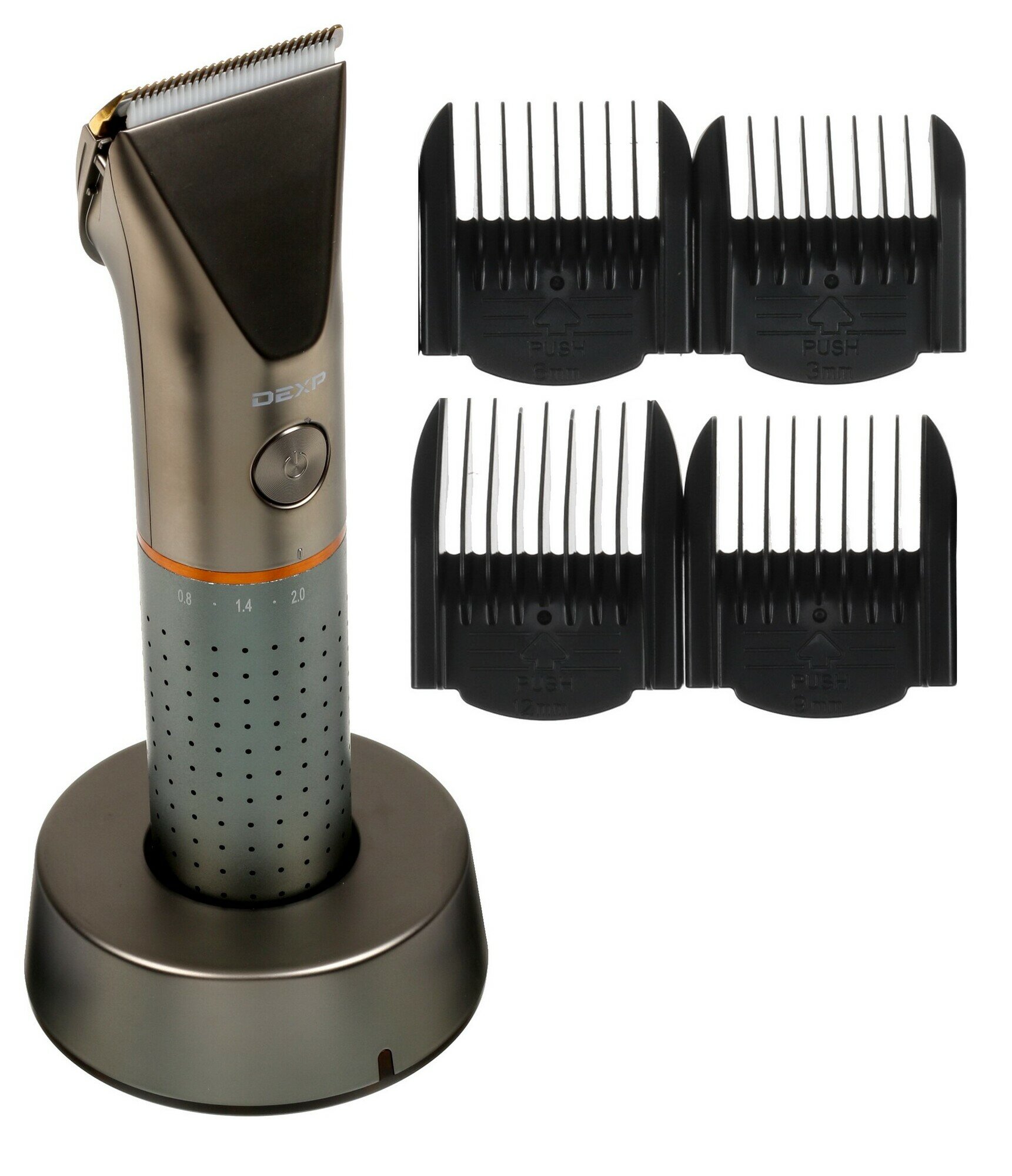 Машинка для стрижки волос DEXP HC-0312YXG, с керамическими лезвиями, Li-Ion питание, 6000 оборотов