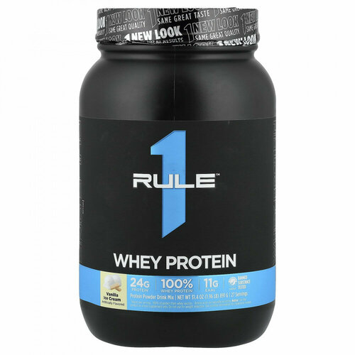 Rule One Proteins, Whey Blend, протеиновая смесь для приготовления напитка, клубника и крем, 891 г (1,96 фунта)