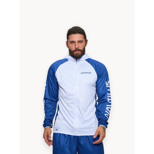 Джерси с капюшоном для рыбалки Nautilus Fish white M