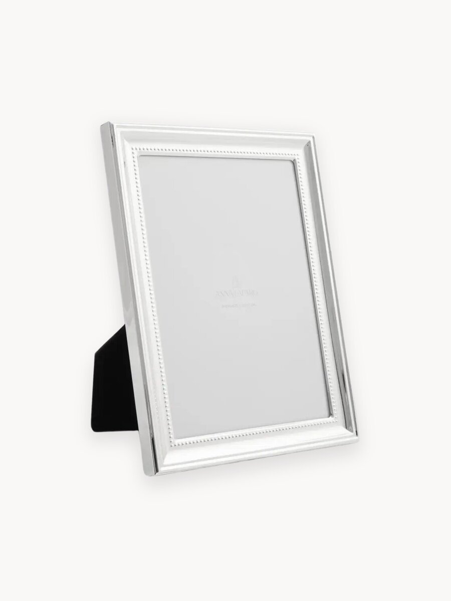 Фоторамка, 15х20 см, пластик/стекло, серебристая, Base