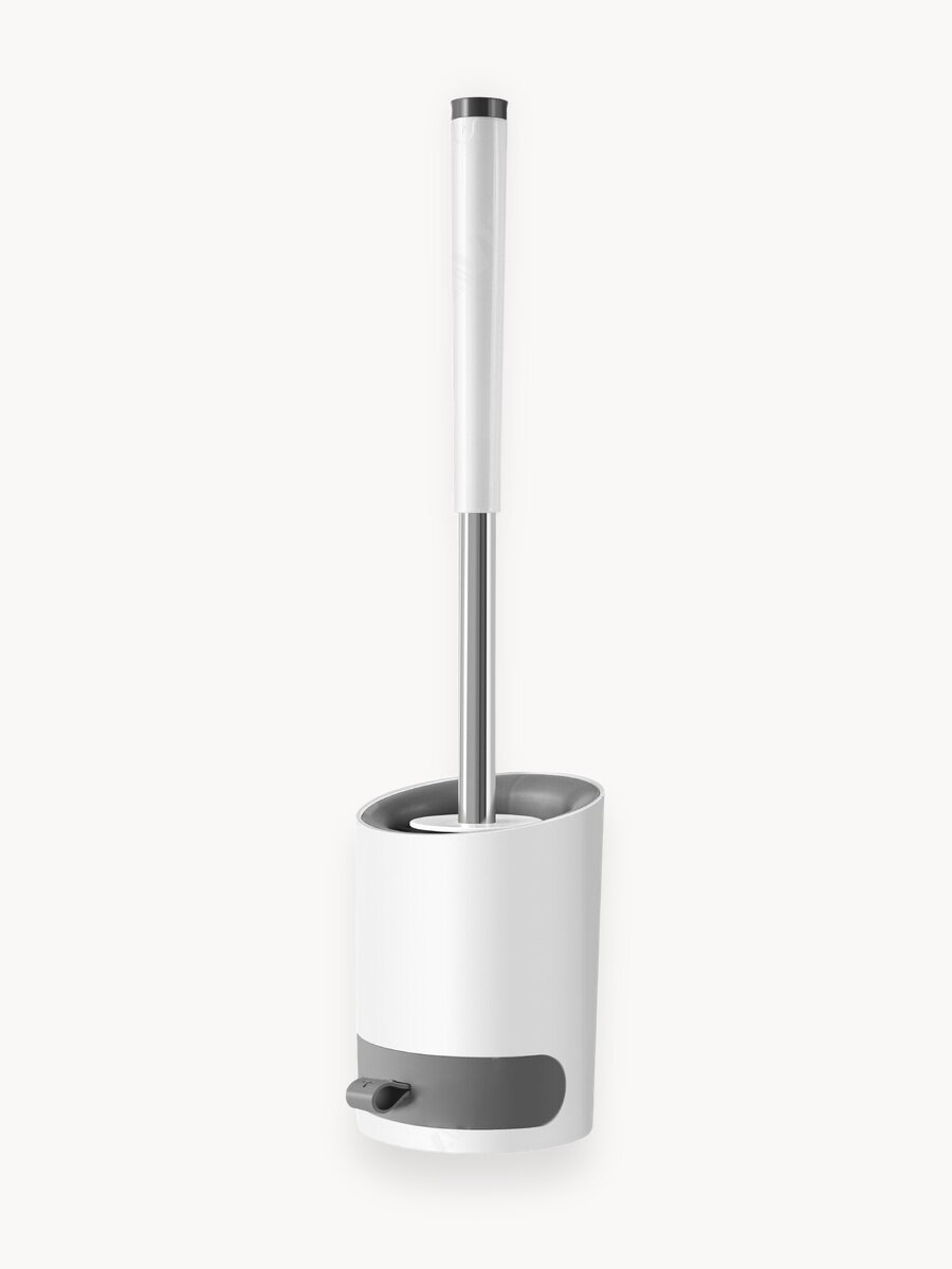 Ёршик туалетный силиконовый с подставкой AVIK (ершик напольный, подвесной)