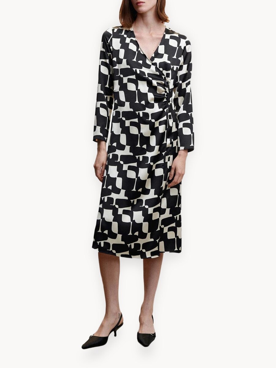 Платье MANGO, размер 36, черный