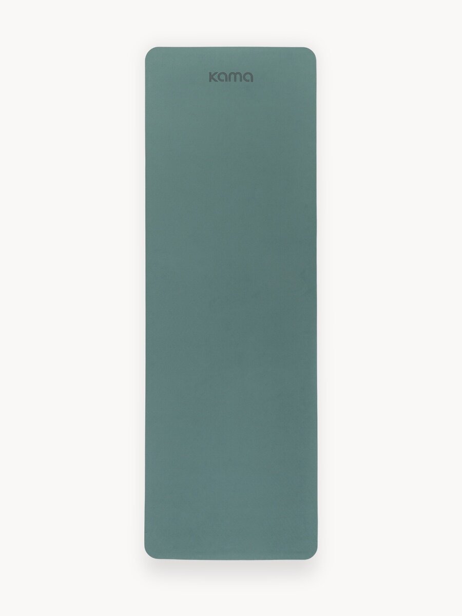 Коврик для йоги/фитнеса Kama/ изумрудный 6мм