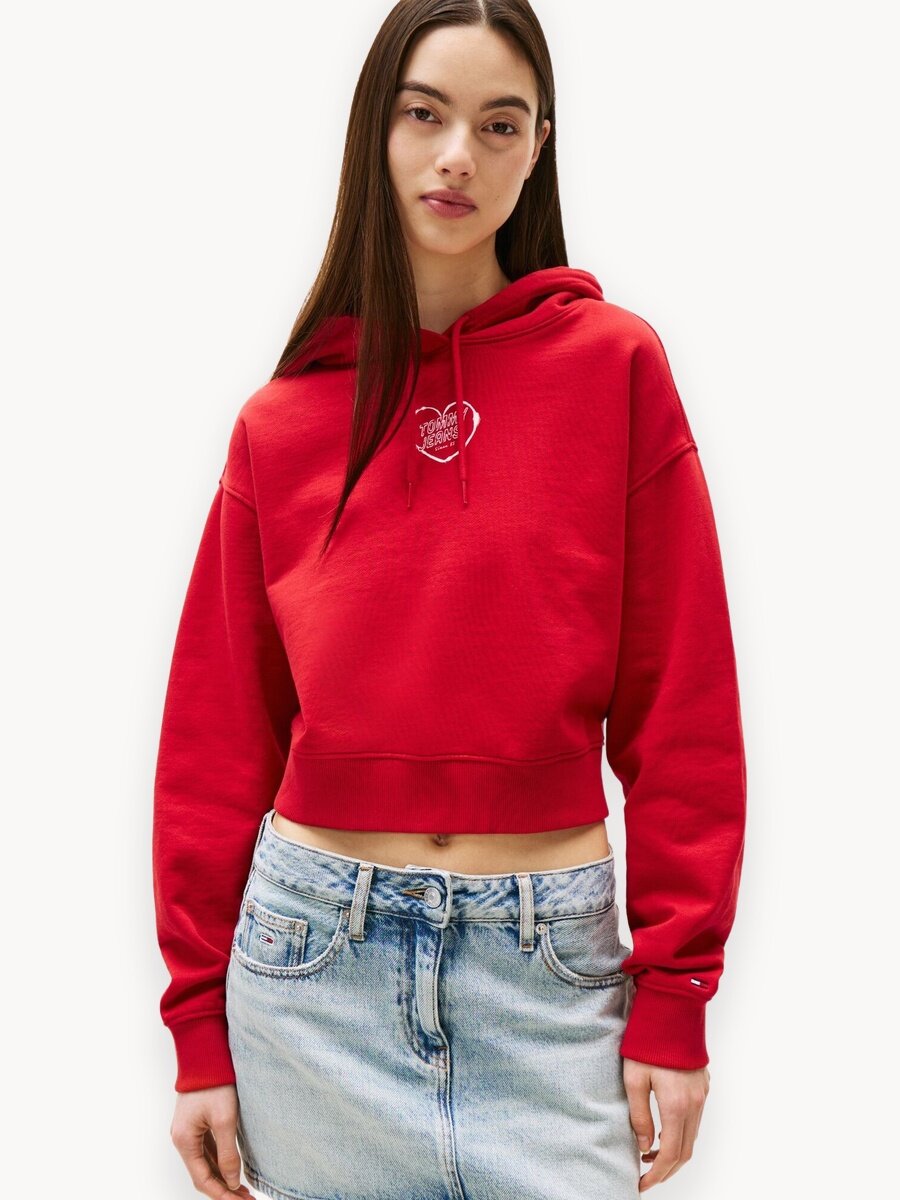 Худи Tommy Jeans, размер L, , красный