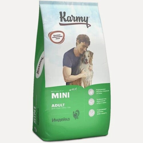 Изображение товара Корм сухой Karmy Mini Adult Индейка для взрослых собак мелких пород старше 1 года, 10 кг