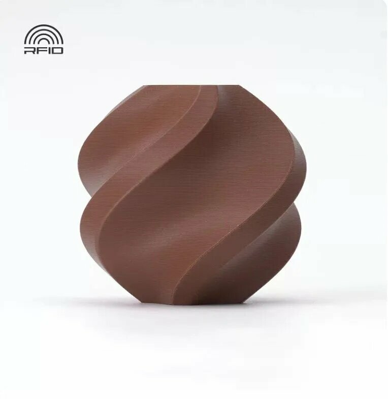 Bambu Lab PLA Matte пластик для 3D принтера 1,75 мм 1 кг на катушке (матовый темно-коричневый)