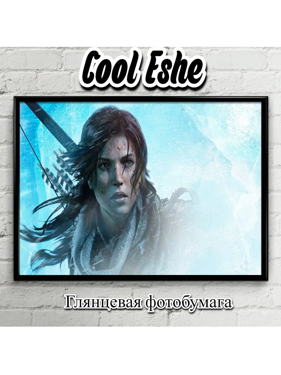 Плакат "rise of the tomb raider, ps4" А4