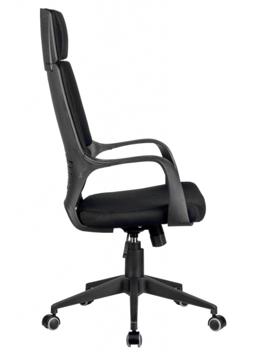 Кресло офисное Riva Chair RCH 8989 Чёрный пластик/Чёрная ткань (54) — фото 1