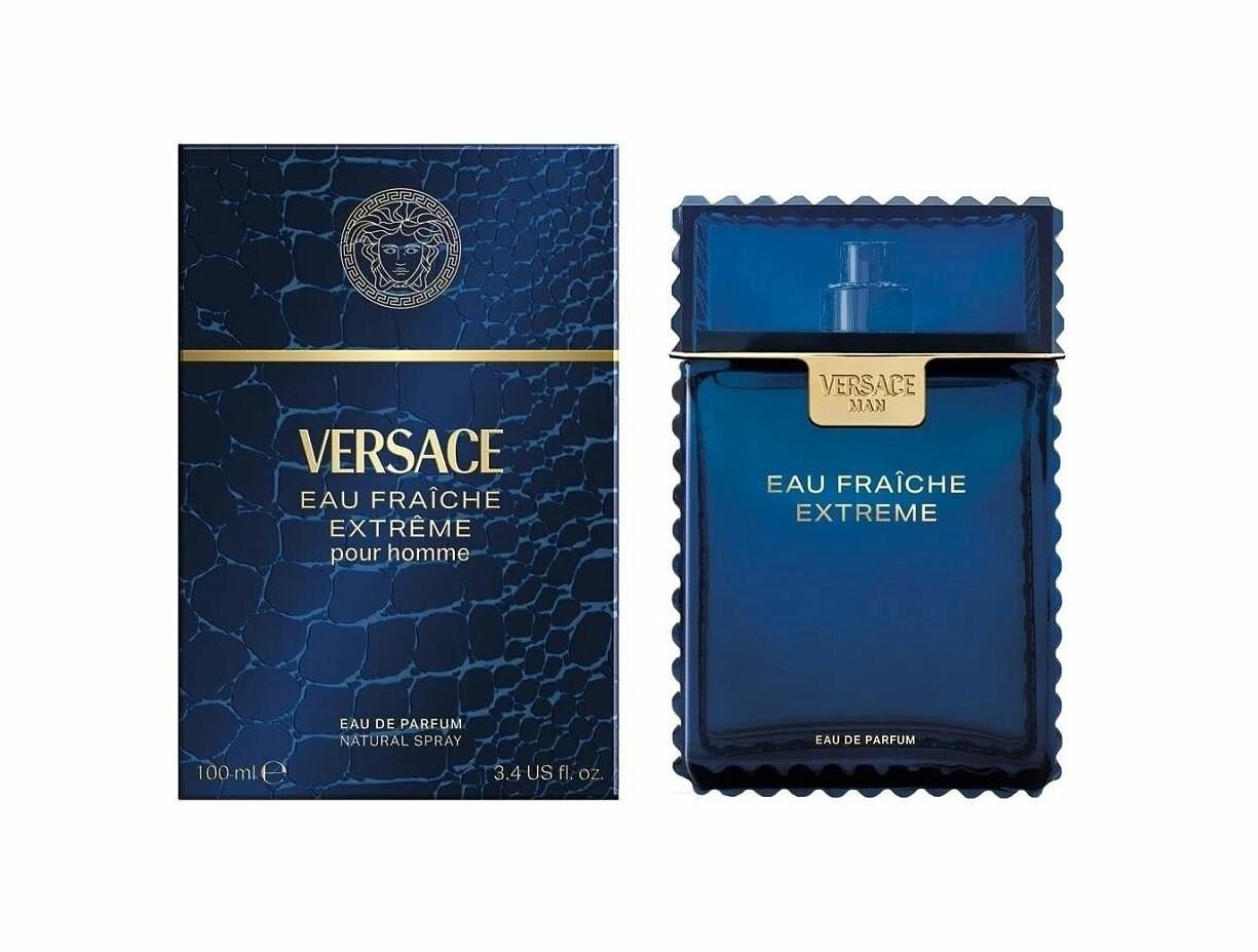 Парфюмерная вода Versace Man Eau Fraiche Extreme 100 мл, древесные фужерные