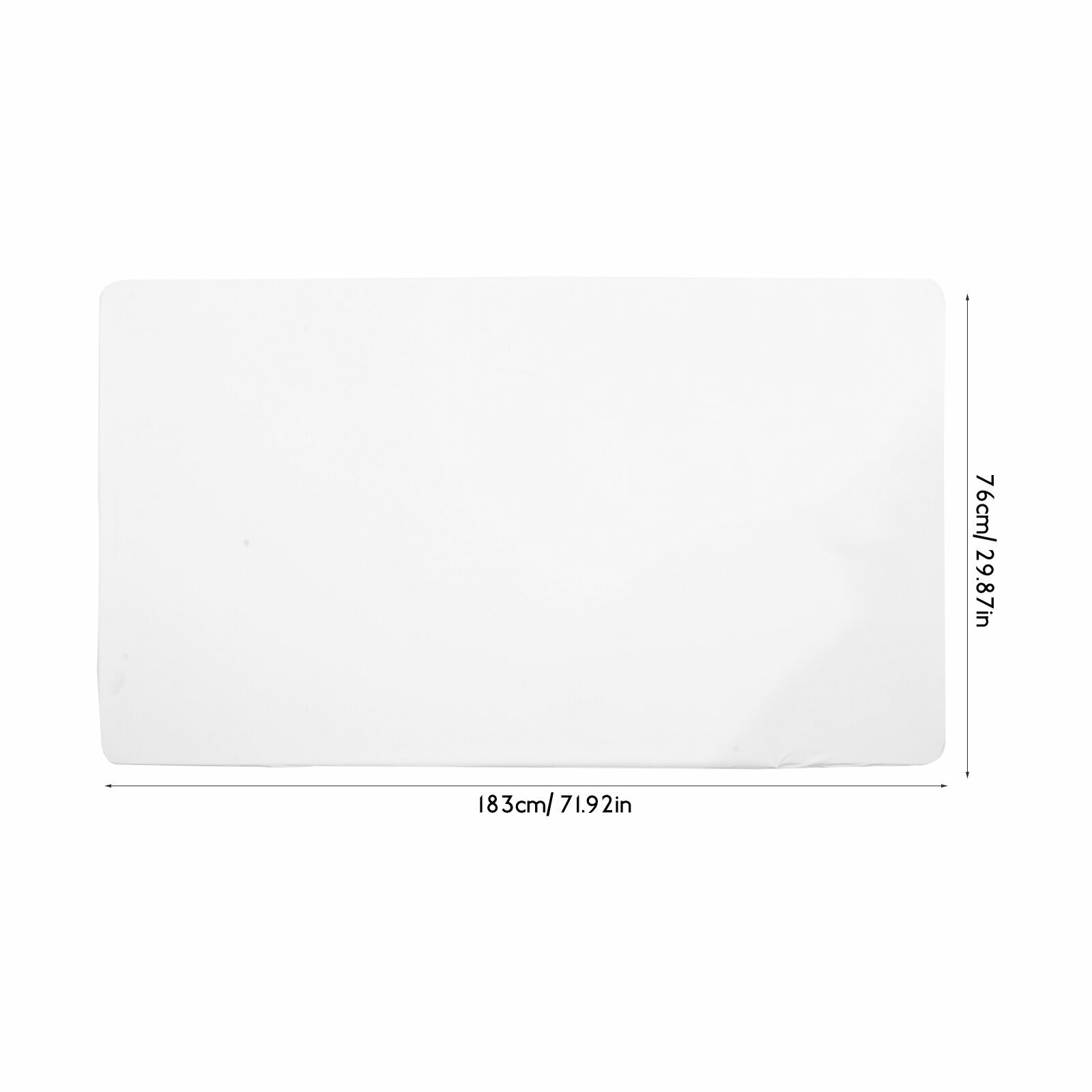 Поролоновое Покрытие Для Стола Белого Цвета Размером 183.00X76.00X0.10Cm Защитное Противоцарапинное И Легкое В Уходе