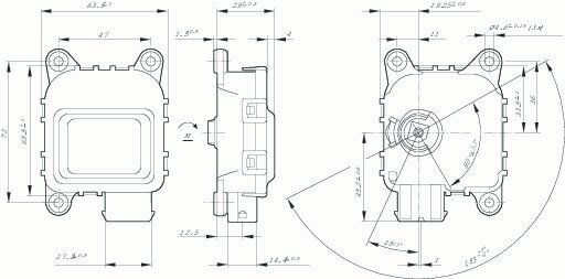 Сервомотор заслонки отопителя Iveco, MB, Scania, Volvo, MAN 0 132 801 141 BOSCH