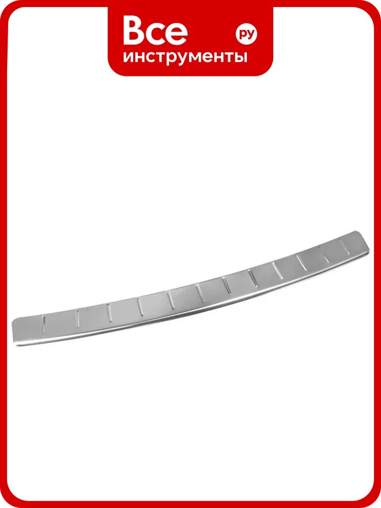Накладка бампера Dollex SSANGYONG Action II CK 2011-2013-2021, дизайн Excellent, серебро-хром