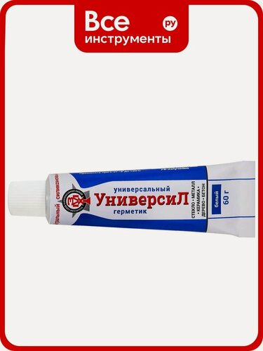 Изображение товара Силиконовый нейтральный универсальный герметик универсил (белый; 60 г) 11214-060