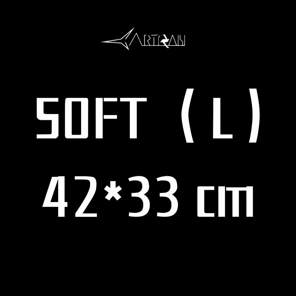 ARTISAN Коврик для мышки, L, черный, черно-серый