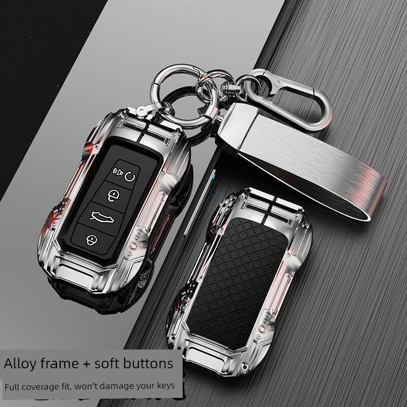Серебристый металлический чехол для ключей для Geely Emgrand X3, Emgrand и Jin Gang Panda X1 с матовым замком, комплект