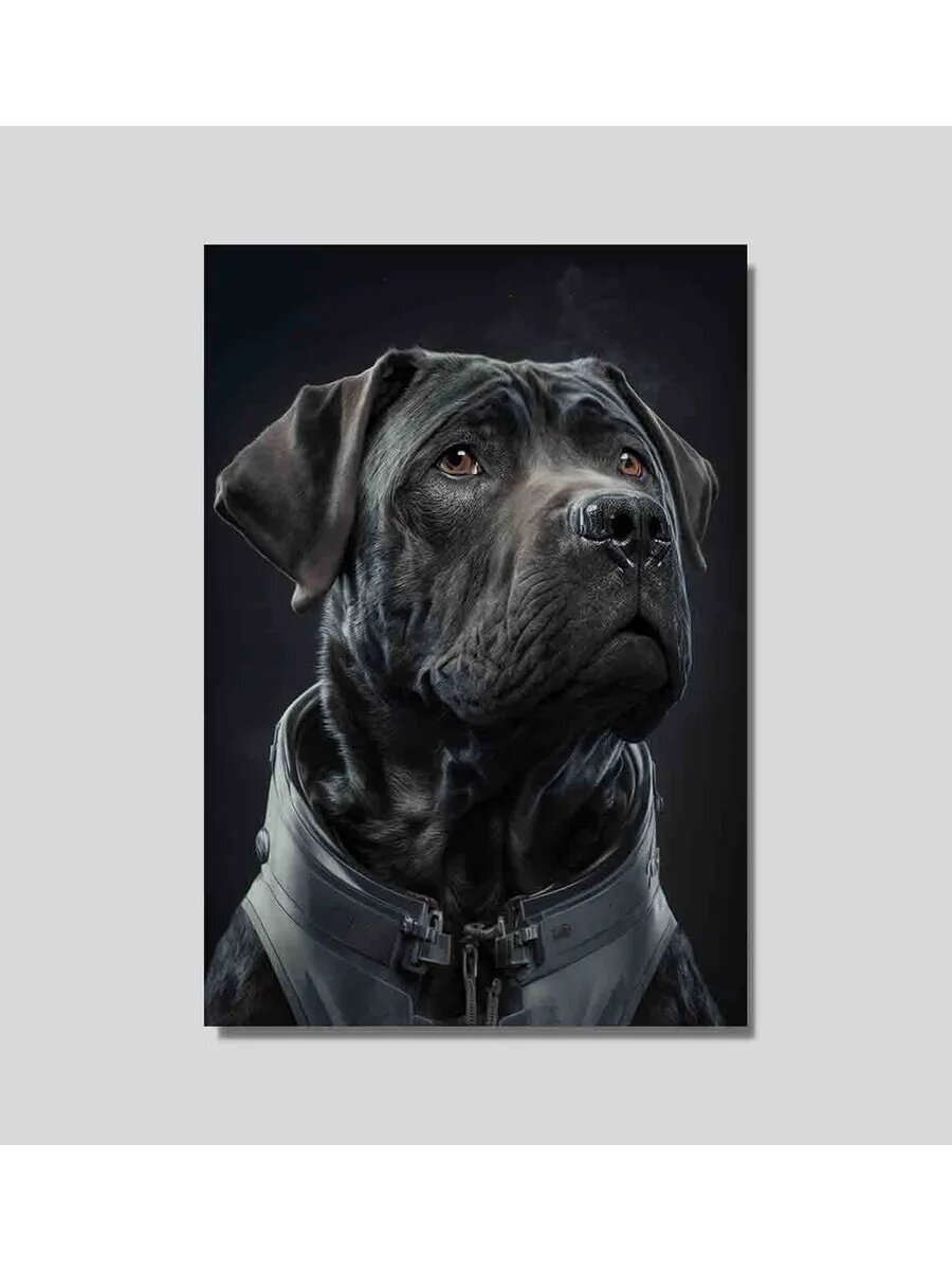 Собака-космонавт Кане Корсо 2, Плакат 30x42см